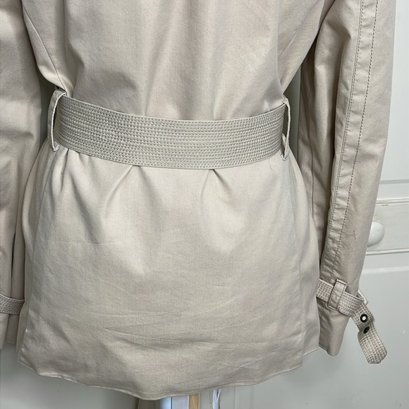 J. Crew Women’s Utility Belted Button Down Short Trench Coat Jacket Tan Size 4 - Picture 10 of 16
